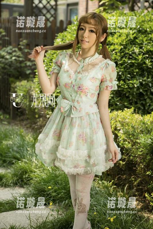 尤果网-金美子 尤果网 - 金美子+红裙=无解公式,这组照片真是赤裸裸的美。